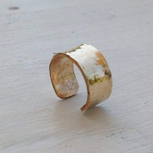 Ear Cuff for Non Pierced Ears Cartilage helix Hammered Ear Cuff for Women Jewelry Earring - color: Gold Filled
