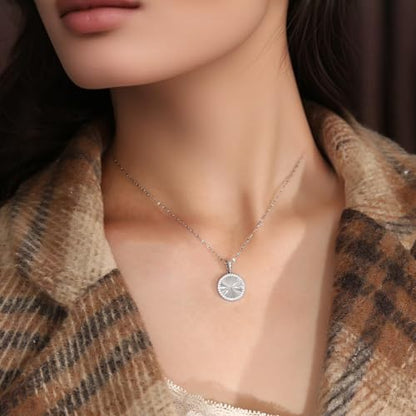 16 Inch Women's Pendant Necklace Chains - 5 Different Pendant Designs, Dainty Adjustable Chains(Gold/Silver) - color: silver2