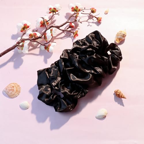 YANRONG 755PCS Hair Accessories for Woman Set Seamless Ponytail Holders Variety Hair Scrunchies Hair Bands Scrunchy Hair Ties For Thick and Curly (755PCS (black brown)) - color: 755PCS (black brown)