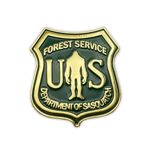 Bigfoot Enamel Lapel Pin - for Fans of Bigfoot and Sasquatch - style: Dept. of Sasquatch Green
