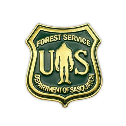 Bigfoot Enamel Lapel Pin - for Fans of Bigfoot and Sasquatch - style: Dept. of Sasquatch Green