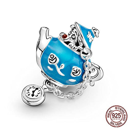 LIGHTDOG 925 Sterling Silver Charms for Bracelets Necklaces Dangle Pendants Beads Charms Fits Pandora Charms Bracelets Jewelry Holidays Gift for Women - style: kettle Charm