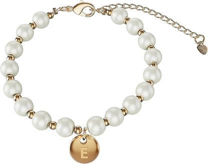 Flower Girl Proposal Bracelet, Initial Pearl Bracelet with Gift Box | Personalized initial pearl bracelet for flower girls, a sweet wedding proposal keepsake presented in a ready-to-gift box