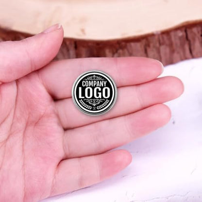 Custom Lapel Pins With Logo - Custom Pins Customized Buttons for men Customized Pin Bulk - color: Round-Silver
