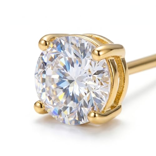 Gold Stud Earrings Set for Women, 18K Gold Plated Stainless Steel Hypoallergenic Earrings, Assorted Multipack with Faux Pearls, Crystals, and Geometric Shapes, Non-Tarnish Sensitive Ear Jewelry, Value Gift Set