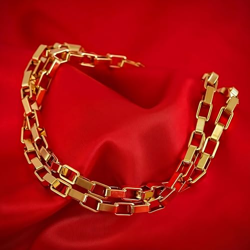 LIFETIME JEWELRY Paperclip Chain Necklace for Men and Women 24k Real Gold Plated Necklace - size: 24 inches, style: 5mm