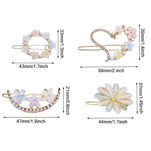 Hair Clip, 20PCS Rhinestone Flower Hair Clip Bobby Pin, Bling Crystal Love Pins Handmade Metal Headwear Hair Clips for Women's and Girls' Hair Accessories | 20PCS,Handmade metal headwear Hair clips Hair clips for women's and girls' hair accessories - colo