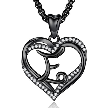 INFUSEU Unique Initial Necklaces for Women Girls Small Heart Letter Jewelry, Meaningful Personalized Gifts - style: E