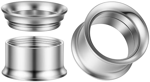 Surigcal Stainless Steel Ear Gauges Tunnels - Internally Threaded Plugs For Ears - Internally Threaded Ear Gauges For Men Women - Double Flare Internal Thread Screw-Fit Gauge Flesh Tunnel Earrings - color: Steel, size: 14mm (9/16")