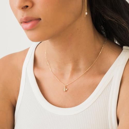 LLWOM Gold Necklace for Women-14k Gold Plated Infinity Necklace Star Of David Necklace Evil Eye Cross Pendants Heart Dainty Gold Necklace For Women - color: Gold-Bee