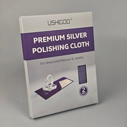 2pcs Jewelry Cleaner&Polishing Clothb for Ring,Earring,Watch and Coins Care | Sterling Silver Gold Platinum Tarnish Remover,Non-Toxic Eco Friendly,Jewelry Cleaning Cloth - color: Dark Purple