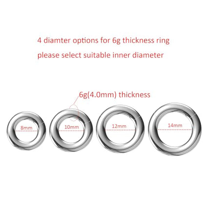 4G/6G/8G/10G/12G/14G/16G/18G/20G Hypoallergenic Nose Hoop Rings Steel Hinged Clicker Segment Gold/Rose Gold/Black/Pink Color - style: 1pc: 6g×12mm Silver-tone