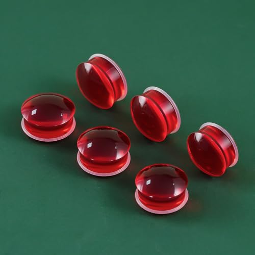 Precise Dimensions Set Color Acrylic O-Ring Ear Plugs Tunnels Gauges Stretcher Piercings Kit - color: Red, size: 23-25mm