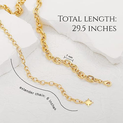 Adjustable 18k Gold Plated Waist Chain, Beach Bikini Body Chain, Handmade Boho Belly Chain - color: Q..chunky chain