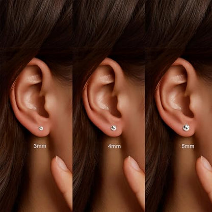 IMBOS Pearl Earrings 14k Gold Plated Daisy Flower Stud Earrings for Women Ball Stud Flat Back Earring Hypoallergenic Statement Earring Trendy Jewelry Gift for Women - color: Silver-Caged Pearl Ball