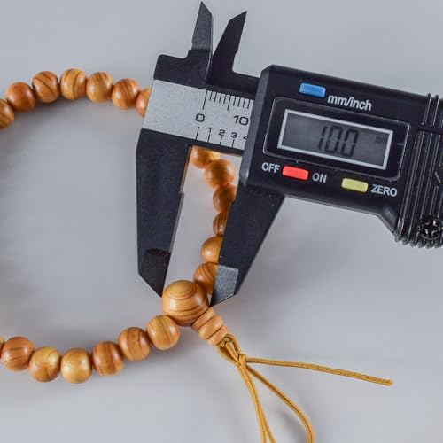 Hinoki Wood Bracelet Japanese Juzu Prayer beads Asian Rosary Cool Zen Handmade Kyoto Gifts for Men Women