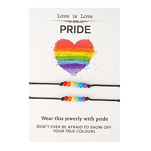 Bohemian Seed Bead Beaded Bracelet Anklet Colorful Rainbow LGBT Pride Bracelet LGBT BFF Friendship Bracelets for Women Men Jewelry Adjust - color: 02 Colorful Seed Bead