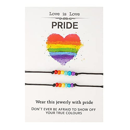 Bohemian Seed Bead Beaded Bracelet Anklet Colorful Rainbow LGBT Pride Bracelet LGBT BFF Friendship Bracelets for Women Men Jewelry Adjust - color: 02 Colorful Seed Bead