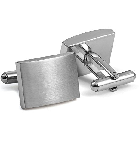 FIBO STEEL Stainless Steel Cufflinks for Men Tuxedo Cufflinks and Studs for Wedding, Business, Formal Events Classic Custom Cuff Links for Men - style: white: 1 pairs