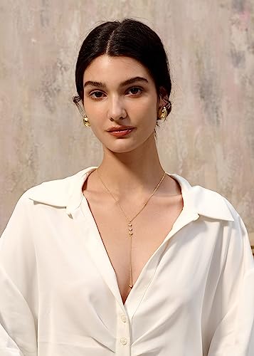 Tewiky Dainty 14k Gold Plated/Silver Cubic Zirconia Necklaces for Women, Simple CZ Jewelry Necklaces Trendy Gifts - color: Gold cz Ynecklace