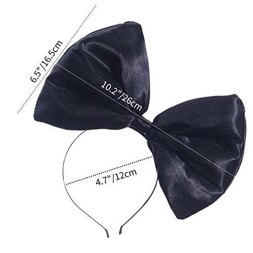 ZTL Women Huge Bow Headband Hairband Hair Hoop Accessories Party Props - color: Black