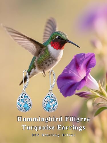 Dorunmo s925 Sterling Silver Western Dangle Drop Earrings Birthday Jewelry Gifts for Women - style: Hummingbird