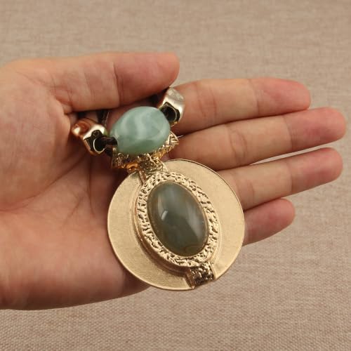 Chunky Pendant Necklace for Women Vintage Boho Necklaces Choker Layered Statement Necklaces Bohemian Jewlery Gifts - style: Bohemian Style Necklaces