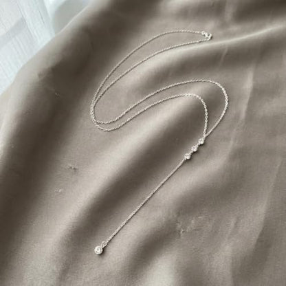 Rhinestone Back Chain Necklace for Women, Bridal Wedding Backdrop Body Jewelry, Pearl Shoulder Back Chain for Backless Dress, Bikini, Prom Evening Party Accessories