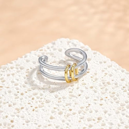 Toe Rings for Women- 925 Sterling Silver Adjustable Toe Ring Hypoallergenic Open Band Toe Rings Dainty Summer Beach Foot Jewelry Gifts