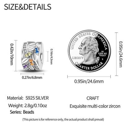 Pandach 925 sterling silver Clip Spacer Charm for Bracelet Clip Lock Stopper Bead Spacer European Openable Beads 2Pcs - style: 2-PAC624