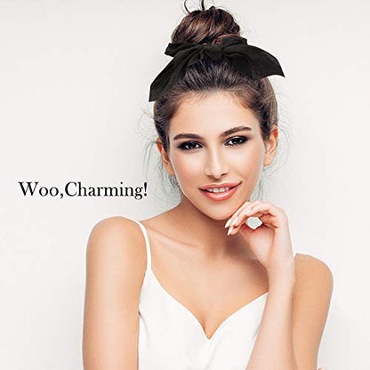 Jaciya Satin Silk Scrunchies - Women's Hair Ties for Ponytails, Thick Hair, and No Damage - color: Classic color