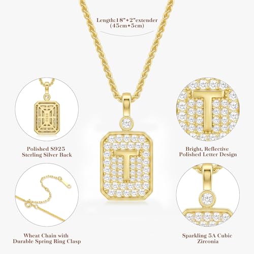 Initial Necklaces for Women 18K Gold Plated Letters Pendant Necklace Personalized Jewelry Birthday Gifts Wife Anniversary for Women Mom