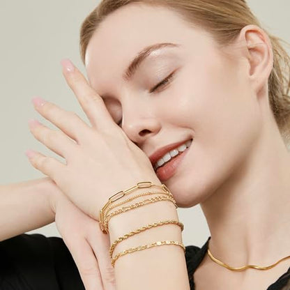 2PCS Handmade Bracelet Protection Gifts, String Adjustable Amulet Bracelet, Powerful Bracelet for Good Luck, Red Braided Bracelet for Women Mother Daughter Couples Sisters Friends - color: Gold-5 Layered Bracelets