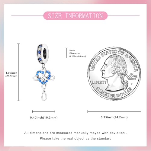 S925 Sterling Silver Cute Bead Charm for Pandora Bracelets and Necklaces | Lucky Clover Cute Animal Pink Bow Cherry Butterfly Pendant Bead Charms Jewelry Making Gifts for Women Valentines Mother's Day - style: Celtic Knot Dangle Charm