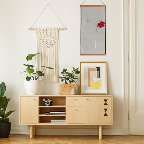 QWORK Earring Organizer Hanging Mesh, 2 Pack Wall Jewelry Organizer Necklaces Holder Rack for Earrings, Bracelets, Rings, Girls Hair Clips Hanger