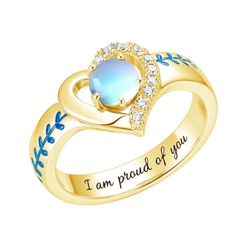 ROMANTICWORK Class Rings for Women High School 925 Sterling Silver Customizable Engraved Rings for Women Graduation Ring Size 4 to 16 Jewelry Gifts for Sisters Friends - color: Class Ring for Women 15