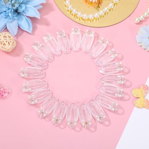 Beaupretty 20Pcs Transparent Mini Alligator Hair Clips for Duckbill Barrettes Firm Hold Snap Hairpins for Kids Girls Boys School Parties Everyday Wear