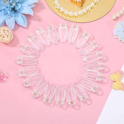 Beaupretty 20Pcs Transparent Mini Alligator Hair Clips for Duckbill Barrettes Firm Hold Snap Hairpins for Kids Girls Boys School Parties Everyday Wear