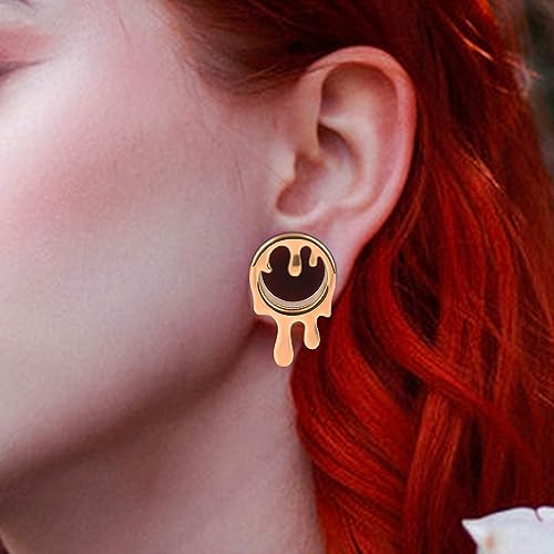 DOEARKO 2PCS Ear Gauges Cool Bat Saddle Ear Plugs Tunnels 316 Stainless Steel Hypoallergenic Earrings Gauges for Ears Expander Body Piercing Jewelry - color: #298 Black, size: 1/2"