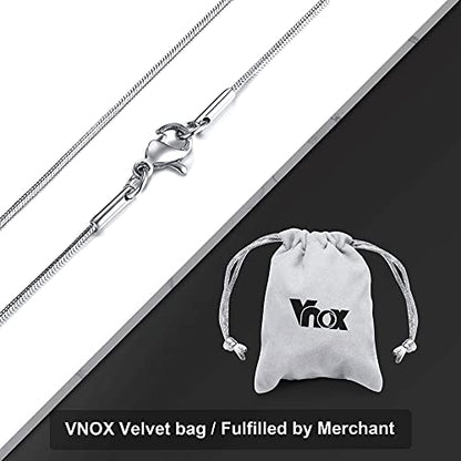 VNOX Stainless Stainless Steel 1mm Round Snake Chain Necklace for Women,Set of 4