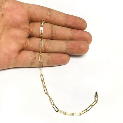 Jewelry Affairs 14k Yellow Gold Paperclip Chain Necklace, 3mm - size: 10