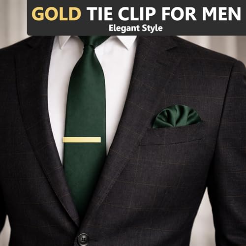Roctee Skinny Tie Clip, 3 Pack Tie Bar Tie Clips For Men Low-Key Matte Black Elegant Necktie Pinch Clips For Business Meeting Graduation Ceremony Wedding Anniversary Party - color: Matte Black,Matte Sliver,Matte Gold