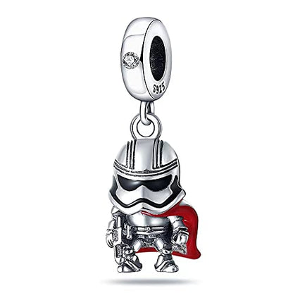 HappyStar 925 Sterling Silver Charms for Bracelets and Necklace Dangle Pendants Beads Charms Fits Charms Bracelets for Woman Jewelry Gifts (with one Spacer Bead Charms) - style: Planet Phasma Charm