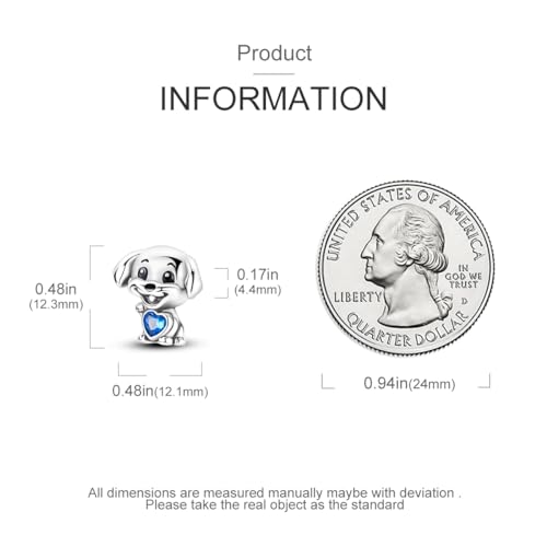 925 Sterling Silver Charm for Bracelet Necklace Women Dangle Pendant Beads | Love Faith Mom Ocean travel Butterfly Party Charm Beads Pendants DIY Jewelry Gift - color: dog with heart charm