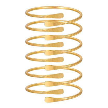 Layered Gold Sliver Plated Geometric Bracelets Set for Women,Open Adjustable Stacking Wrist Cuff Bracelets Punk Party Trendy Jewelry Accessories Gift - color: Gold