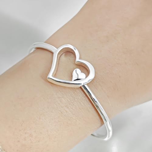 925 Sterling Silver Bracelet Plated Cuff Bangle Bracelet Fashionable Multi-layer Cross Wire Bangle Bracelet Open Adjustable Wide Cuff Bracelet for Teen Girls Fashion Jewelry - color: silver A