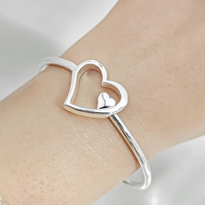925 Sterling Silver Bracelet Plated Cuff Bangle Bracelet Fashionable Multi-layer Cross Wire Bangle Bracelet Open Adjustable Wide Cuff Bracelet for Teen Girls Fashion Jewelry - color: silver A