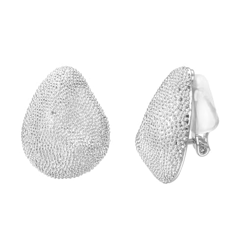 Yoursfs Clip on Earrings for Women Crystal Jewelry for Women Large for Trendy Wedding Clip on Earrings for Hypoallergenic Pressure Earrings Parent ASIN: B0H2HF29G9 - style: Trendy Silver Jackfruit Clip On Earrings