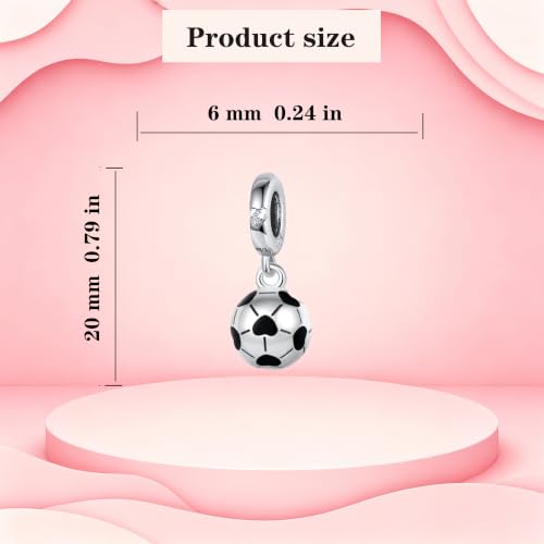 925 Sterling Silver Charms Pendants Mom Heart Dog koi fish Sea Turtle Football Charms for bracelet Pendants Beads Mom Sister Wife Family, Friends, Birthday gifts - style: Football Pendant