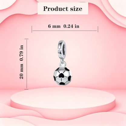 925 Sterling Silver Charms Pendants Mom Heart Dog koi fish Sea Turtle Football Charms for bracelet Pendants Beads Mom Sister Wife Family, Friends, Birthday gifts - style: Football Pendant